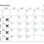 11月《営業カレンダー》